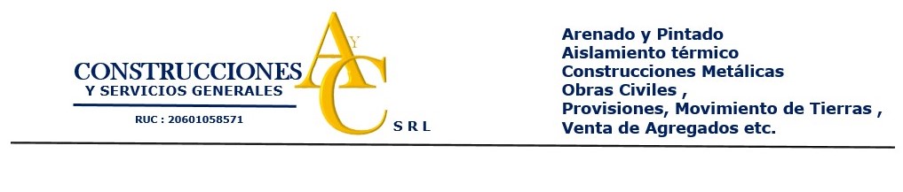 CONSTRUCCIONES Y SERVICIOS GENERALES AyC Talara