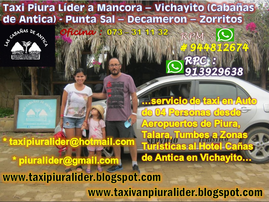 Foto de Taxi Van Piura Lider A Mancora - Decameron - Zorritos Piura