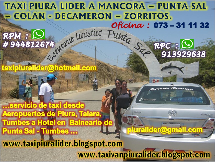 Fotos de Taxi Van Piura Lider A Mancora - Decameron - Zorritos