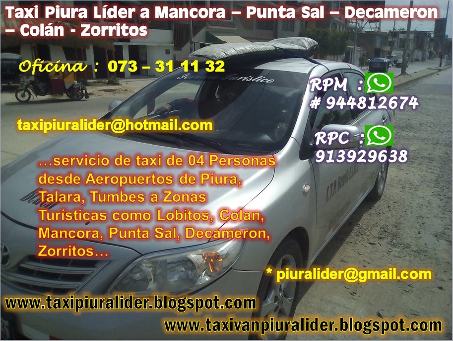 Foto de Taxi Van Piura Lider A Mancora - Decameron - Zorritos